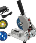 4 Inch Chop Saw 110V Metal Cutting Cut Off Saw With Adjustable 0-45 Degree Angles, Low Noise Mini Table Saw With Dual Blades