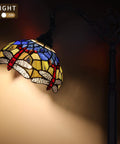 Dragonfly Tiffany Floor Lamp With Stained Glass Shade, 61 Inch Tall Reading Lamp, Bronze Base And Gooseneck, LED Bulb Included 2700K E26