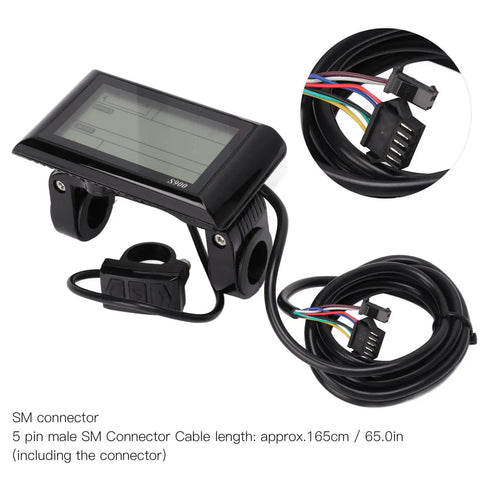 Ride Ready S900 Electric Bike Display Upgrade For 36V And 48V EBike LCD Meter With 5 Pin Waterproof Socket Multifunction Cycling Computer