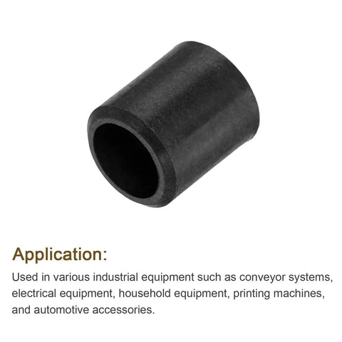 Ten Pack POM Sleeve Bearings 5mm ID X 7mm OD X 8mm Length Self Lubricating Oilless Black Bushings for Small Motors, DIY Projects, RC Cars, 3D Printer Parts, Hobby Machining, black POM sleeve bearing shown with application text