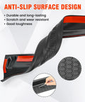Close-up of anti-slip black rubber design for Door Sill Guards Kit For 2018 To 2025 Jeep Wrangler JL JLU And Gladiator JT 4 Door
