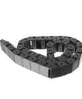 Drag Chain Cable Carrier 2Pcs R38 18mm X 37mm Inner H X Inner W Black Nylon Wire Carrier For CNC Machines 1M Length Noise Reducing Wear Resistant Custom Length By Linking Or Splitting coiled cable track