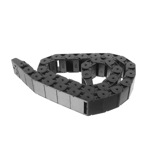 Drag Chain Cable Carrier 2Pcs R38 18mm X 37mm Inner H X Inner W Black Nylon Wire Carrier For CNC Machines 1M Length Noise Reducing Wear Resistant Custom Length By Linking Or Splitting coiled cable track