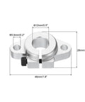 Heavy Duty SHF12 Aluminum Linear Rod Rail Support Clamp Set 4 Pack For 12mm Shafts Precision Mounting Brackets Silver Tone, 46mm size