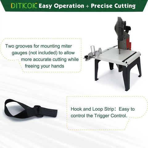 Portable Band Saw Stand Table For Milwaukee Band Saws Built For Milwaukee Models 6232 6238 2729 M18 Series Powder Coated Finish