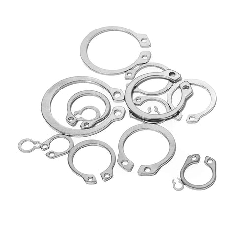 225 Piece External Retaining Rings Set In 304 Stainless Steel Snap Rings Assortment Kit For Heavy Duty Machinery Circlip C Clip Rings