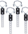 Beefy Heavy Duty Universal Exhaust Hanger Kit with heat-resistant rubber pads and galvanized steel for 1 to 2.36 inch pipes.
