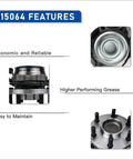 Front Wheel Hub Bearing Assembly 6 Lug With ABS For 2005-2023 Nissan Frontier, 2005-2012 Pathfinder, feature highlights