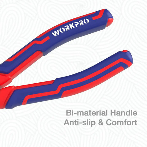 Close-up of the bi-material comfort grip handle on the 7-Inch Diagonal Pliers In CR-V Steel With Heat-Treated 50CrV Jaws