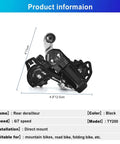 RD-TY200 6 To 7 Speed Rear Derailleur Direct Mount For Mountain Bikes Heavy Duty Steel Construction Easy Install SIS Index