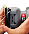 Palm Sander 1 Quarter Sheet 380 With 2.0 Amp Motor, 13,500 OPM being used for home finishing