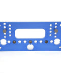Dead Simple Precision Woodworking Jig Hole Opener Puncher Aluminum Alloy Locator Tool With Screwdriver showing blue aluminum alignment jig.