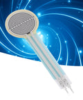 FSR402 Thin Film Pressure Sensor For Arduino And DIY Projects, Force Sensitive Resistor 0g To 10kg Range, Long Tail Flexible Cable, Easy Hookup For Precise Force Measurement In Industrial And Hobby Kits. round thin-film force sensor with flexible tail and metal contacts