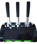 Handy Manual Discharge Valve For Ice Cream Machine With Flexible Soft Parts, Quick Fit For Various Models, Smooth Operation, Reliable Seal, And Durable Components For Consistently Creamy Scoops, black metal valve with three levers
