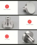 100 Pack Brushed Nickel Cabinet Knobs Round Aluminum Alloy Kitchen Drawer Knobs Silver Hardware with smooth finish, easy install
