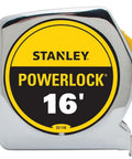 16 Foot Tape Measure Powerlock With Tru Zero End Hook Locking Blade Pro Grade Durable Chrome ABS Case Mylar Blade Longevity