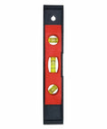 Spirit Level, 30CM view showing red base and three bright vials for easy alignment and measurement.