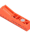 Hella Precise Pocket Hole Jig Kit With Metal Step Drill Bit And Hex Wrench Plus Screwdriver For Smooth Woodworking Jobs showing an orange measuring tool for 13mm material.