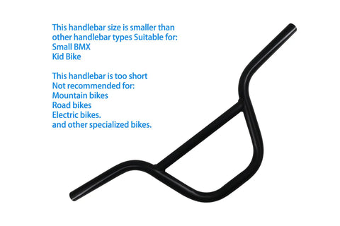 Swallow Shaped High Carbon BMX Handlebar 585mm Long With 22.2mm Clamp For Small Kid Bikes Durable Steel Build And Easy Upgrades