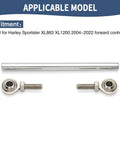 Chrome Shift Linkage Rod For Harley Sportster 2004-2022 Forward Control Shifter Linkage Upgrade Dope Ride Fits Iron 883 XL883 XL1200 Forty Eight Seventy Two Aluminum Construction Easy Install Durable And Cool, chrome rod and rod ends