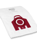 HyClean Air FJM Vacuum Bags For Compact C1 C2 Canister Vacuums, red dust retention filter, white bag, cleaner home
