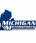 Michigan Motorsports logo with outline of Michigan map, automotive performance parts brand.