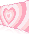 Pink Heart XXL Mouse Pad With Scalloped Edge Large Desk Mat For Gaming And Work Non Slip Rubber Base Waterproof Desktop Pad