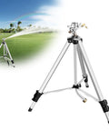 Heavy Duty Tripod Sprinkler With Brass Nozzle For Yard Coverage, Extra Tall 36 Inch Legs, 360 Degree Rotating Sprinkler For Large Areas