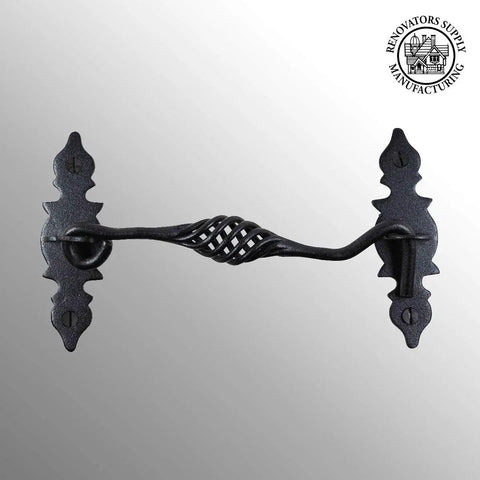 Door Latch Lock 6.6 In Black Birdcage Style Wrought Iron Hook And Eye Latch For Doors With Mounting Hardware Built To Last