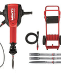 Beast Demolition Breaker Performance Package TE 3000 AVR With Brushless Motor includes accessories and trolley for concrete drilling.