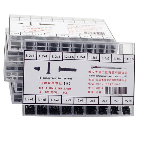 Handy Dandy Miniature Hardware Screw Set With Countersunk Round Heads And Solid Carbon Steel Build for precision repairs.