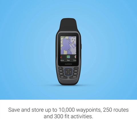 GPSMAP 79sc Marine Handheld GPS With Preloaded BlueChart G3 Coastal Charts, high-resolution display on blue background