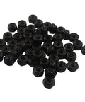 50 Pack Six Thirty Two Nylon Insert Hex Lock Nuts in 304 Stainless Steel Black Finish Nylock Self Locking Nut for Securing Industrial Hardware