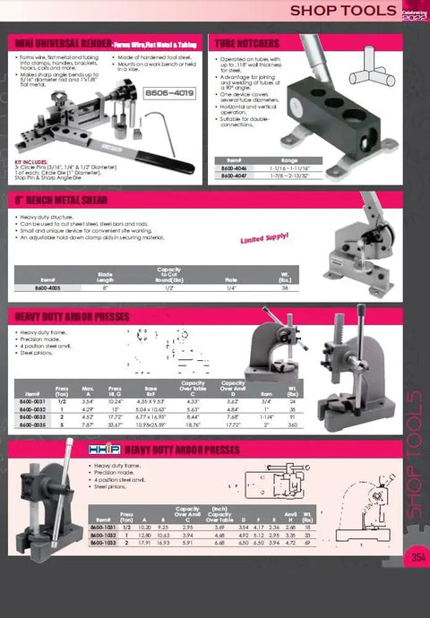 Professional Two Ton Arbor Press Built Freakin Solid With A Heavy Cast Iron Base And Precision Machined Steel Anvil displayed in shop tools catalog.