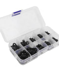 E Clip Assortment Kit With 580 Pieces Stainless Steel E Type Retaining Rings in storage box for secure fixing and high tensile strength.