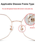 Soft Silicone Eyeglasses Nose Pads With Air Cushion For Ultra All Day Comfort No Slip screw-in type on metal frame