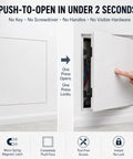 Sleek Quick Swap Access Panel 10X18 Inch Featuring Magnetic Aluminum Frame And Tough Galvanized Steel For Drywall Ceiling Plumbing Electrical HVAC Jobsite Renovation Smooth Install with push-to-open feature