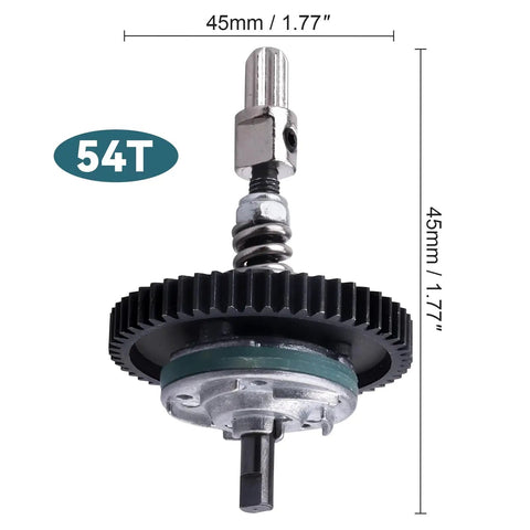 Close-up view of 54T 32P spur gear in Beefy Differential Gear Slipper Clutch Kit 6878 Replacement for Traxxas Slash 4X4.