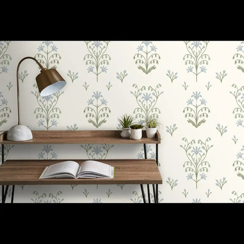 Premium Floral Meadow Wallcovering With A Subtle Matte Linen Texture Hits Different Across Every Room Built Tough For Busy Households Featuring No Sweat Paste To Paper Install, showcasing a refined floral pattern in a serene setting.