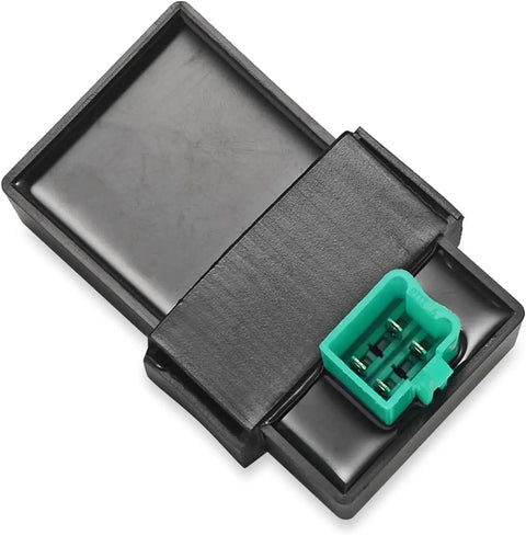 4 Pin DC CDI Box For Most 50cc 70cc 90cc 110cc Scooters ATVs Go Karts And DY100 Quad Includes Connecting Plug, black with connectors
