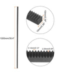 Diagram of Two Piece Heavy Duty 1Mod Steel Gear Rack 1000mm Long 10mm Wide 10mm Tall Straight Linear Spur Rack with dimensions