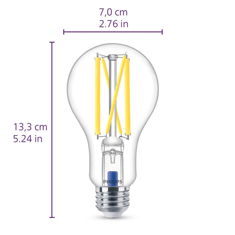 LED A21 Dimmable Light Bulb With EyeComfort Technology, Flicker Free 100W Equivalent, Soft White 2700K, 1600 Lumens, E26 Base, CRI95