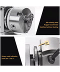 Universal Indexing Head For Milling Machines With Interchangeable Index Plates and Direct Fit Mount close-up view of rotating head.