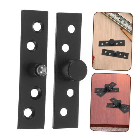 Heavy Duty Pivot Hinge For Hidden Doors Built Tough Mipcase Stainless Steel Invisible Hinges shown in multiple angles and installed view.