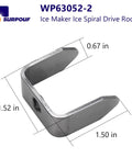 2 Pack Ice Auger Drive Bar WP63052-2 Replacement For Whirlpool Maytag Kenmore Ice Dispenser Yoke with Dimensions