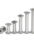 Tough As Nails M4.5 Stainless Steel Binding Screws For Photo Albums Diaries And Menus Rustproof, various sizes displayed.
