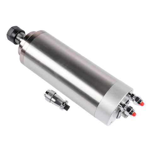 Water Cooled CNC Spindle 2.2KW 220V 8A ER20 Router Motor 5000-24000 RPM 80mm Diameter 400Hz with connectors
