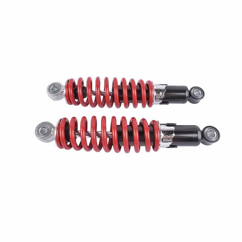 340mm Front Suspension Shock Swingarm Kit Replacement for Quad Bike ATV Go Kart DIY Kart Part with red coil springs