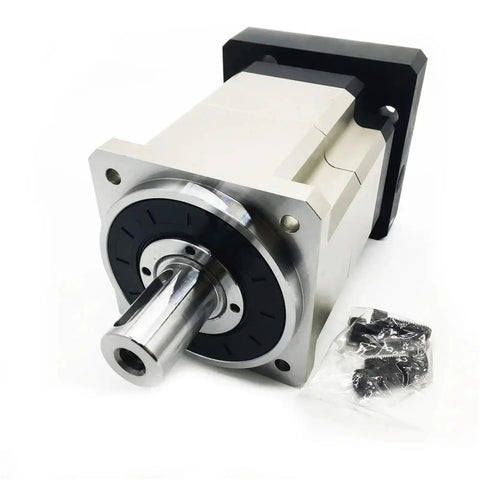 Heavy Duty High Torque Planetary Gearbox Reducer On Flange Input For 2KW Motor with alloy housing and flange mount.