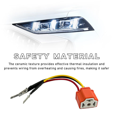 Ceramic H4 9003 HB2 Wiring Harness Socket Kit 2Pcs Pigtail Female Plug To Fix Nonstandard H4 Pins Fog Light Retrofit Connector
